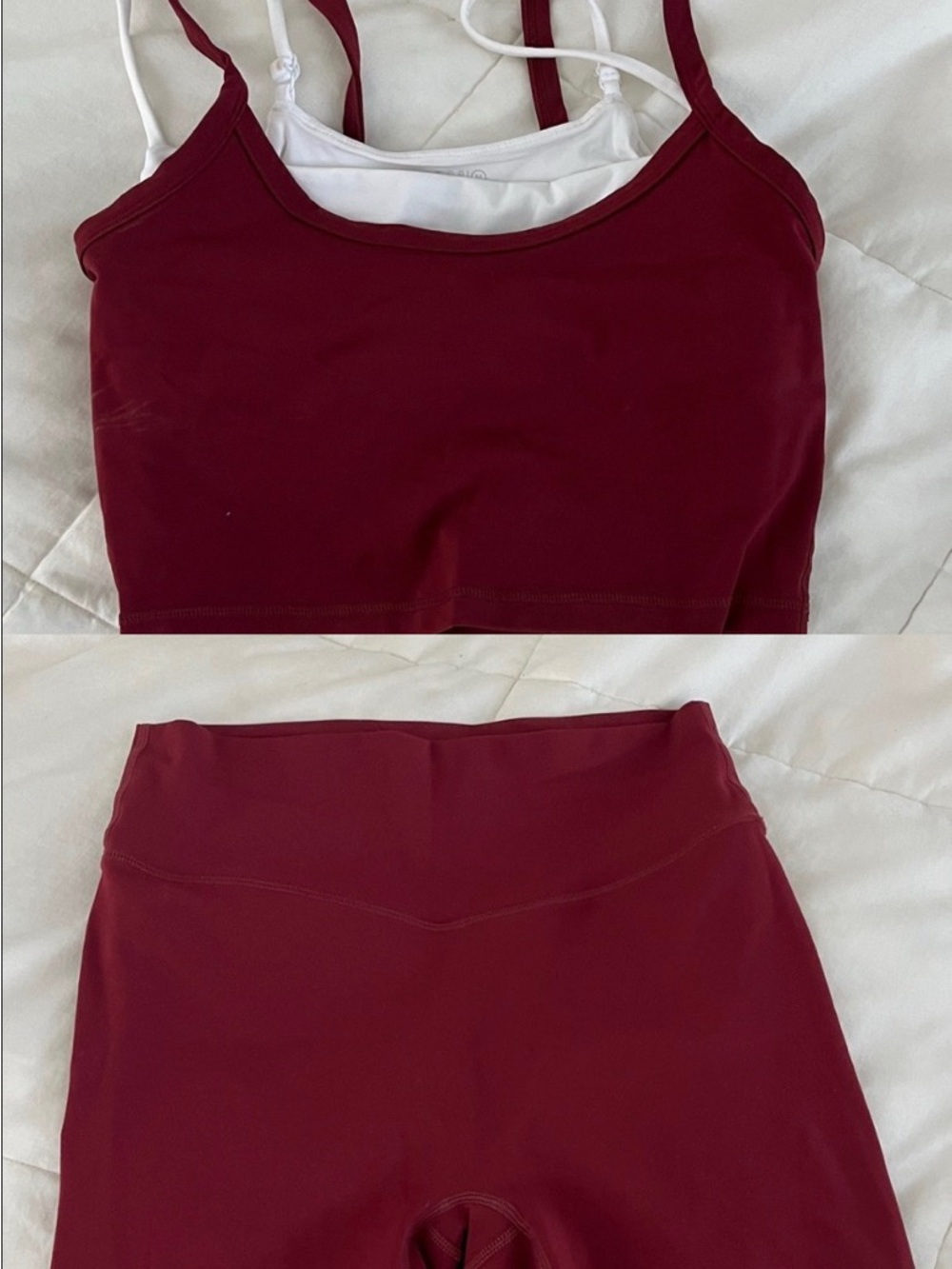 FORM by sami Clark sweetheart double layered bra and core shorts set in red